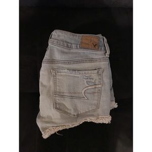 AE Denim X Shortie Ripped Shorts